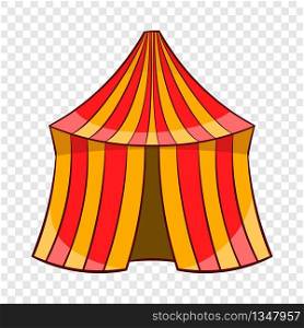 Circus tent icon in cartoon style on a background for any web design . Circus tent icon, cartoon style