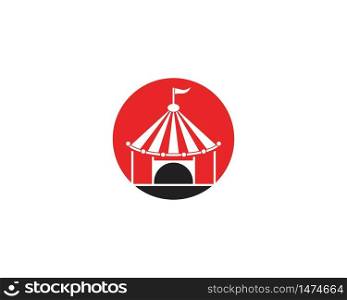 Circus tent logo template
