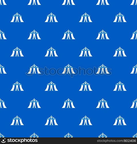 Circus tent pattern repeat seamless in blue color for any design. Vector geometric illustration. Circus tent pattern seamless blue