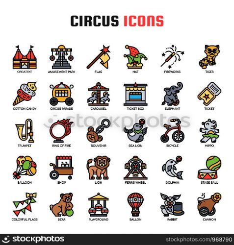 Circus , Thin Line and Pixel Perfect Icons