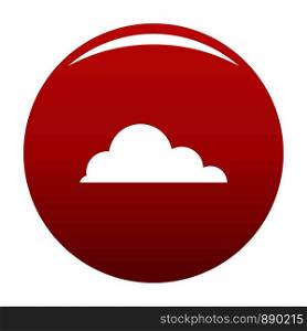 Cirrus cumulus icon. Simple illustration of cirrus cumulus vector icon for any design red. Cirrus cumulus icon vector red