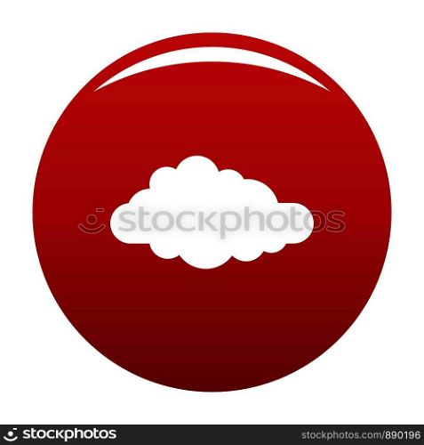 Cirrus icon. Simple illustration of cirrus vector icon for any design red. Cirrus icon vector red