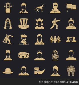 Citizen icons set. Simple set of 25 citizen vector icons for web for any design. Citizen icons set, simple style