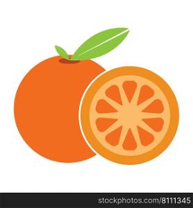 citrus fruit icon vector illustration logo design
