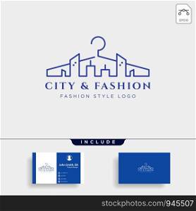 city and fashion simple line logo template vector illustration - vector. city and fashion simple line logo template vector illustration