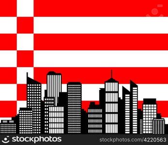 City and flag of Bremen