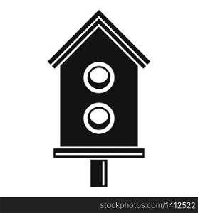 City bird house icon. Simple illustration of city bird house vector icon for web design isolated on white background. City bird house icon, simple style