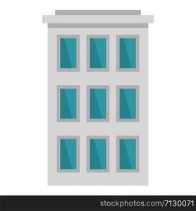 City building icon. Flat illustration of city building vector icon for web design. City building icon, flat style