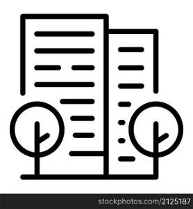 City building icon outline vector. Multistory block. Floor apartment. City building icon outline vector. Multistory block