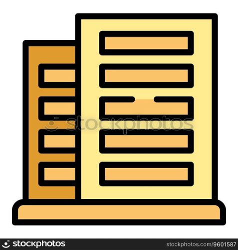 City building icon outline vector. Slovakia map. Castle emblem color flat. City building icon vector flat