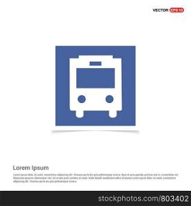 City bus icon - Blue photo Frame