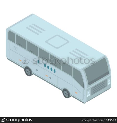 City bus icon. Isometric of city bus vector icon for web design isolated on white background. City bus icon, isometric style