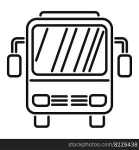 City bus icon outline vector. Airport trasfer. Trip traffic. City bus icon outline vector. Airport trasfer