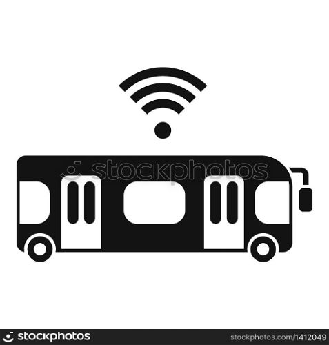 City bus wifi icon. Simple illustration of city bus wifi vector icon for web design isolated on white background. City bus wifi icon, simple style