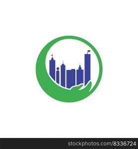 City care vector logo design. Tower Care logo template. 