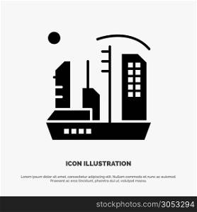 City, Colonization, Colony, Dome, Expansion solid Glyph Icon vector