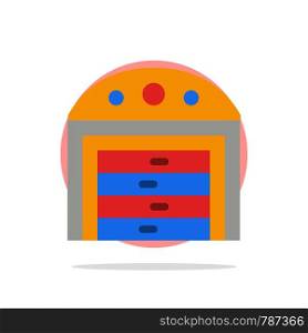 City, Construction, House Abstract Circle Background Flat color Icon
