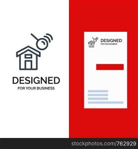 City, Construction, House, Search Grey Logo Design and Business Card Template