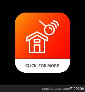 City, Construction, House, Search Mobile App Button. Android and IOS Line Version
