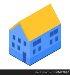 City cottage icon. Isometric of city cottage vector icon for web design isolated on white background. City cottage icon, isometric style