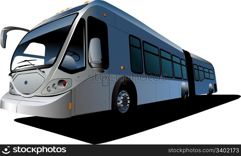 City double bus. Vector illustration