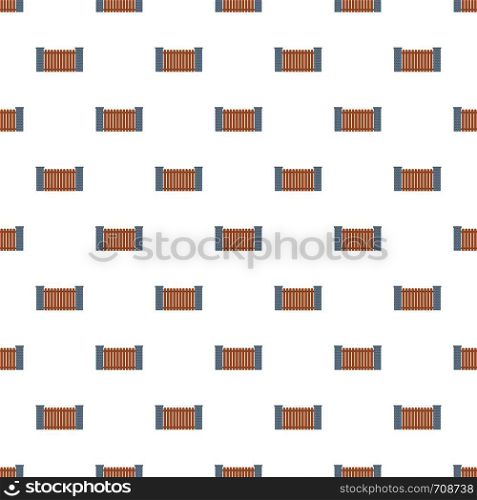 City fence pattern seamless in flat style for any design. City fence pattern seamless
