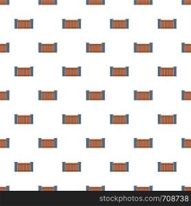 City fence pattern seamless in flat style for any design. City fence pattern seamless