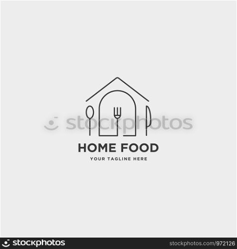 city food equipment simple flat logo design vector. city food equipment simple flat logo design vector illustration