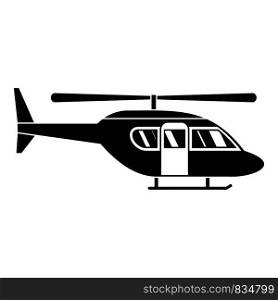 City helicopter icon. Simple illustration of city helicopter vector icon for web design isolated on white background. City helicopter icon, simple style