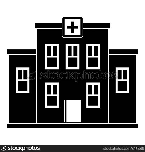 City hospital building icon. Simple illustration of city hospital building i vector icon for web. City hospital building icon, simple style