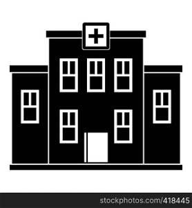 City hospital building icon. Simple illustration of city hospital building i vector icon for web. City hospital building icon, simple style