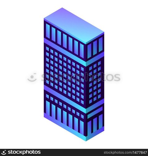 City hotel building icon. Isometric of city hotel building vector icon for web design isolated on white background. City hotel building icon, isometric style