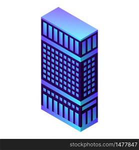 City hotel building icon. Isometric of city hotel building vector icon for web design isolated on white background. City hotel building icon, isometric style
