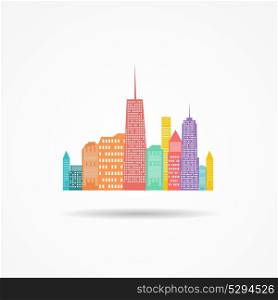 City Icon. Isolated on White. Vector Illustration EPS10. City Icon Vector Illustration