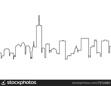 City landscape line style. Vector eps10 backgrond