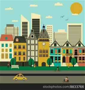 City life vector image