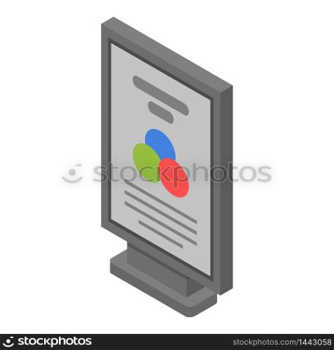 City light banner icon. Isometric of city light banner vector icon for web design isolated on white background. City light banner icon, isometric style
