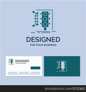 City, management, monitoring, smart, traffic Business Logo Glyph Icon Symbol for your business. Turquoise Business Cards with Brand logo template.. Vector EPS10 Abstract Template background