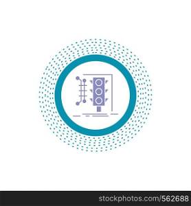 City, management, monitoring, smart, traffic Glyph Icon. Vector isolated illustration. Vector EPS10 Abstract Template background
