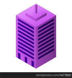 City modern building icon. Isometric of city modern building vector icon for web design isolated on white background. City modern building icon, isometric style