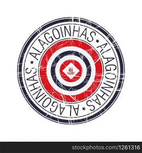 City of Alagoinhas, Brazil postal rubber stamp, vector object over white background