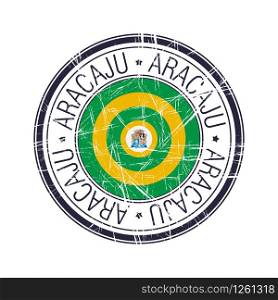 City of Aracaju, Brazil postal rubber stamp, vector object over white background