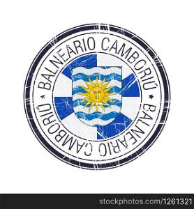 City of Balneario Camboriu, Brazil postal rubber stamp, vector object over white background