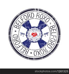 City of Belford Roxo, Brazil postal rubber stamp, vector object over white background