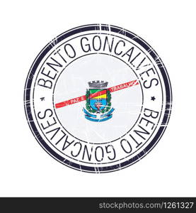 City of Bento Goncalves, Brazil postal rubber stamp, vector object over white background