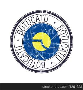 City of Botucatu, Brazil postal rubber stamp, vector object over white background