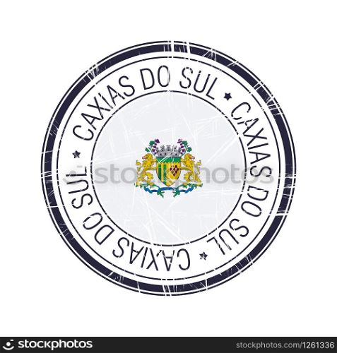 City of Caxias do Sul, Brazil postal rubber stamp, vector object over white background