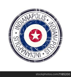 City of Indianapolis, Indiana postal rubber stamp, vector object over white background