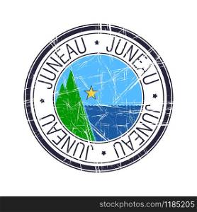 City of Juneau, Alaska postal rubber stamp, vector object over white background