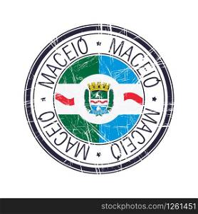 City of Maceio, Brazil postal rubber stamp, vector object over white background